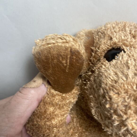 Ty Classic Dog Plush 16 in Shaggy Brown Laying Stuffed Animal 1999 No Tag - Picture 4 of 10